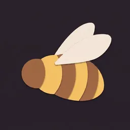 Four game pieces: milk, cheese, a kettle and a bee.