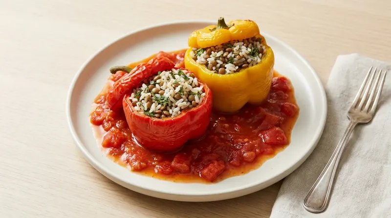 Turkish-style stuffed capsicums