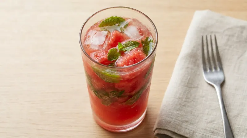 Watermelon and mint cooler